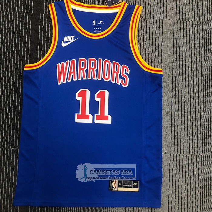 Camiseta Golden State Warriors Klay Thompson NO 11 75th Anniversary Azul